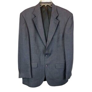 Robert Stock Signature Blue Linen Blend Suit Sport Coat Blazer  41R  Business